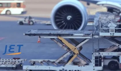 Air cargo being loaded