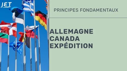 Allemagne  Canada  expédition avec drapeau international