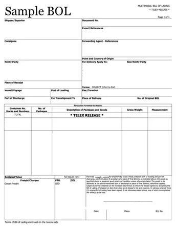 BOL sample
