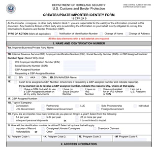 CBP form 5601 graphic