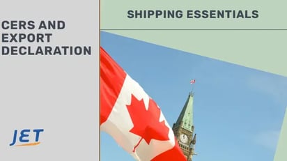 Canadian flag, Jet Worldwide logo and headline 