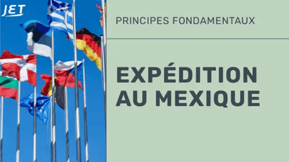 Un groupe de drapeaux internationaux avec le titre “expédition au Mexique