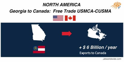 Low Cost shipping from Georgia USA to Canada