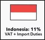 Indonesia flag with VAT amount vector image