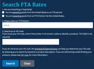 Search Free trade agreements from USA