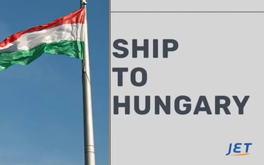 Hungary flag, Jet Worldwide logo and the headline 
