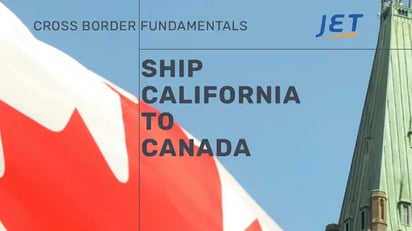 Ship California to Canada Jet worldwide graphic