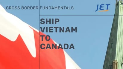 Canadian flag, Jet Worldwide logo and headline 
