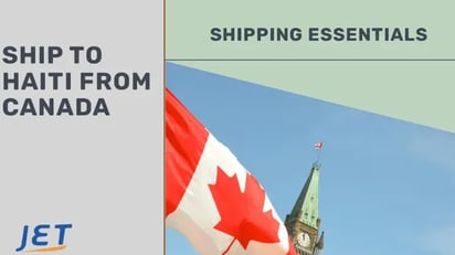 Canadian flag, Jet Worldwide logo and headline 