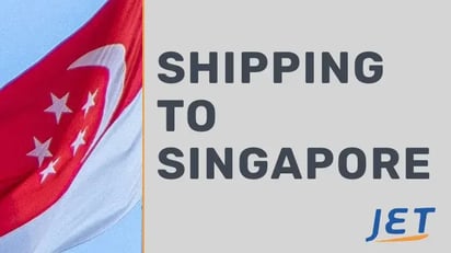 Singapore flag graphic with the words 