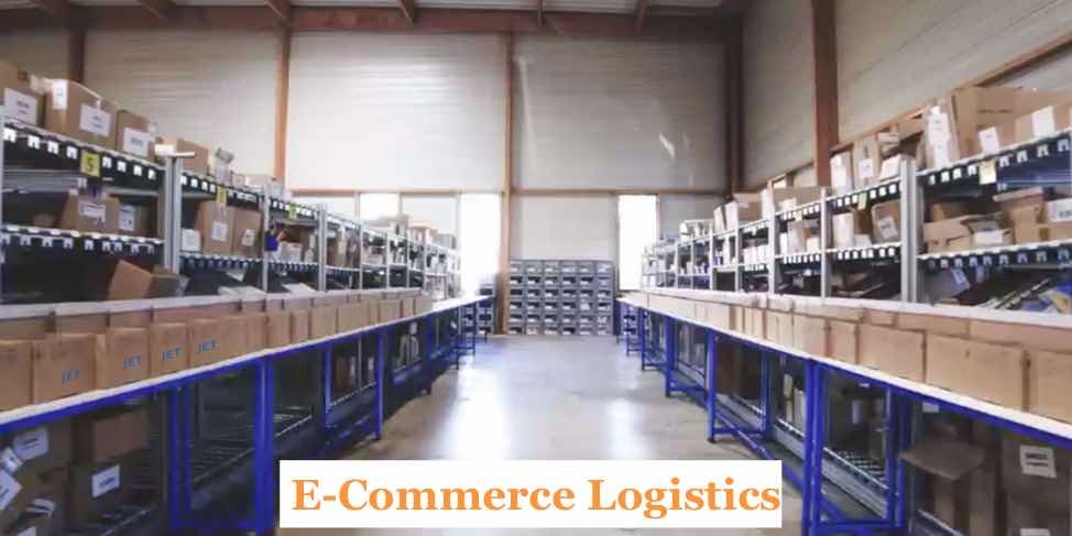 Fork lift with operator working in warehouse-1