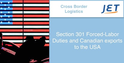 American flag image with headline about Section 301 tariffs
