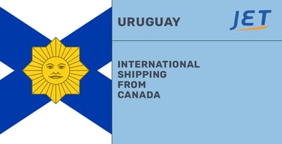 Uruguay flag and headline 