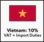 Vietnam flag with VAT amount vector image