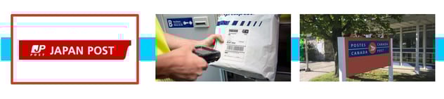 canada post from Japan gaphic
