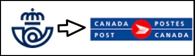 correos spain to Canada graphic