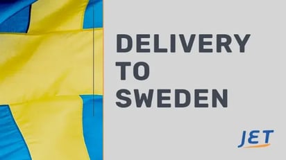 Swedish flag with words 