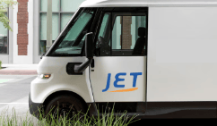 A Jet Worldwide delivery van transporting international goods