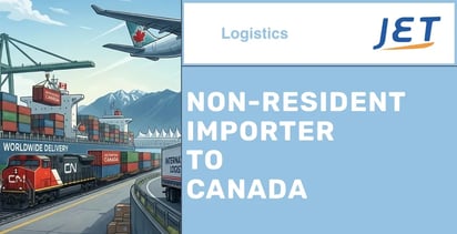image of ocean container, plane, rail and truck moving imports to Canada