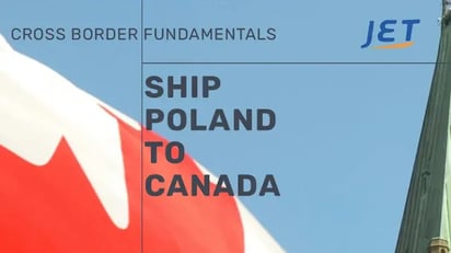 ship Poland to Canada graphic with Jet Worldwide logo