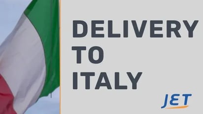Italian flag with headline 