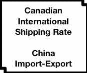 shipping rate Canada China