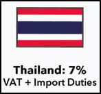 thailand flag with VAT amount