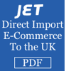 Call to action image of blue rectangle and words direct import e-commerce to the UK
