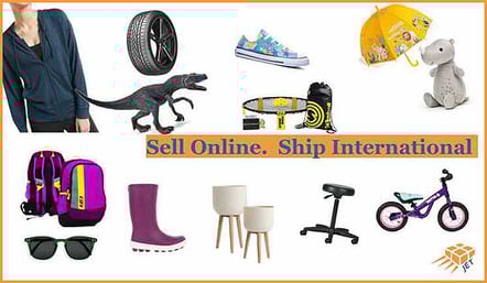 A collage of various consumer goods such as a bike, shoes, glasses and toys.