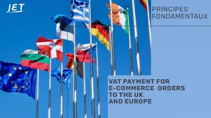 international flags across blue sky with headline 