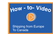 video play button shipping Europe to Canada