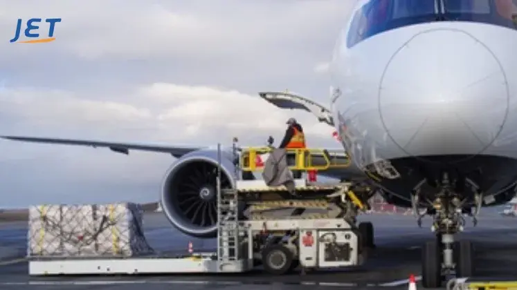 cargo aircraft being load