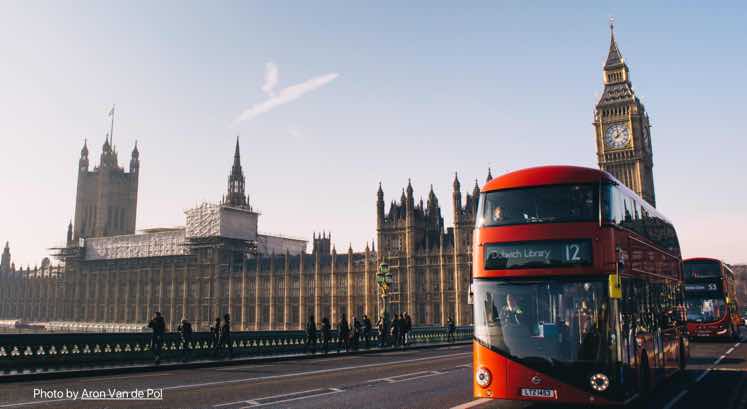 historic downtown London Scene