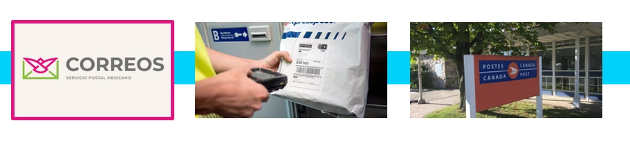 canada post from Mexico gaphic