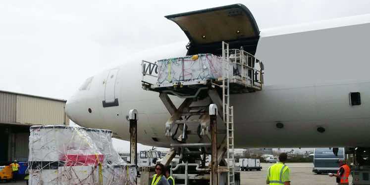 cargo flight being loaded