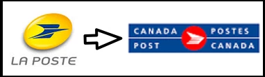 la poste france to Canada post graphic