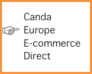 Square graphics with words Canada to Europe direct shipping for e-commerce